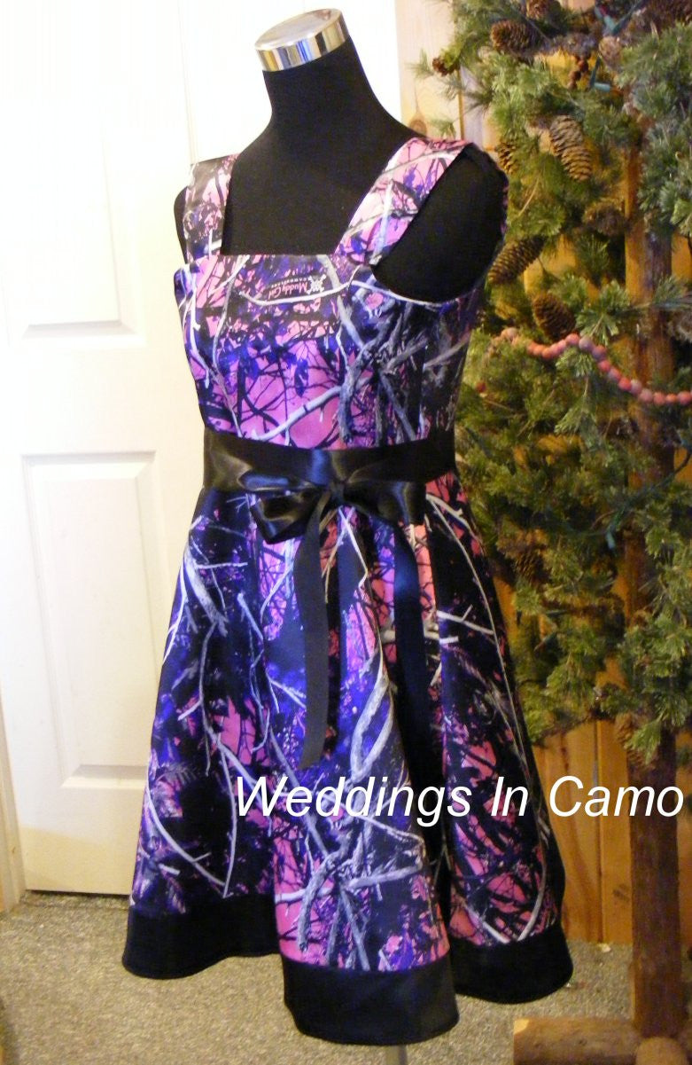 Muddy Girl flower girl dress trimmed in black