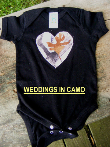 CAMO T-SHIRT Baby and Toddler T-shirt with Heart Applique