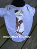 CAMO Baby T-shirt or Toddler T-shirt with Tie Applique