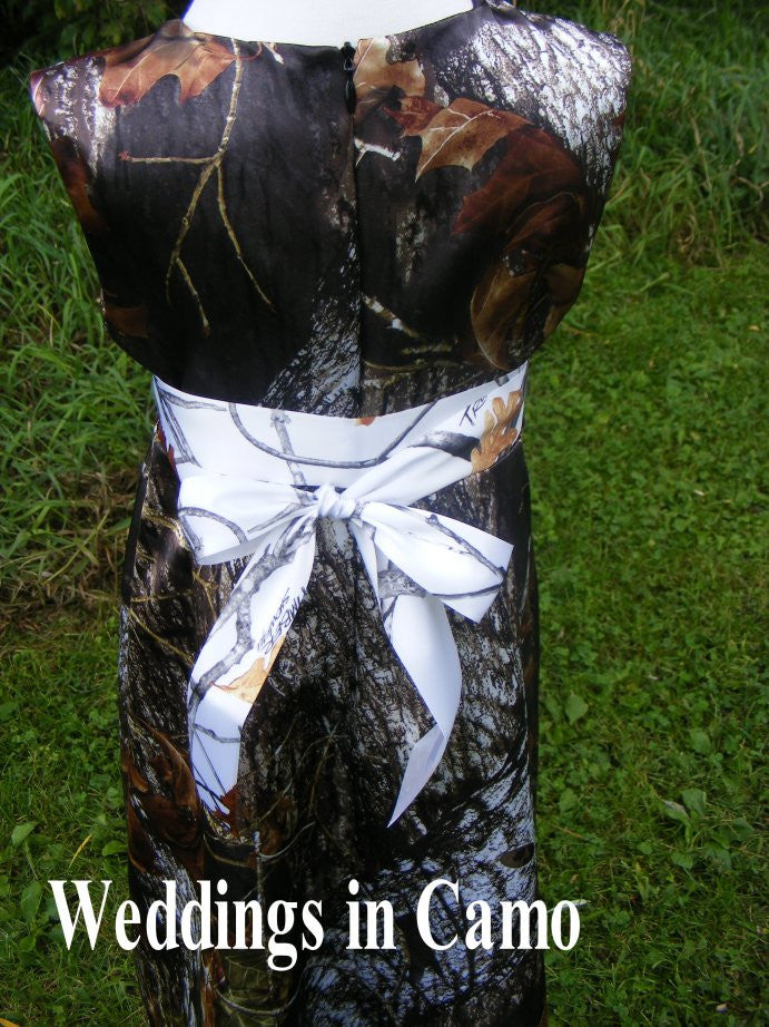 camo flower girl dress