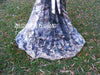BARN Wedding+CAMO Dress trumpet style+ZIPPER back+ Flare bottom and train sizes 2 to 14