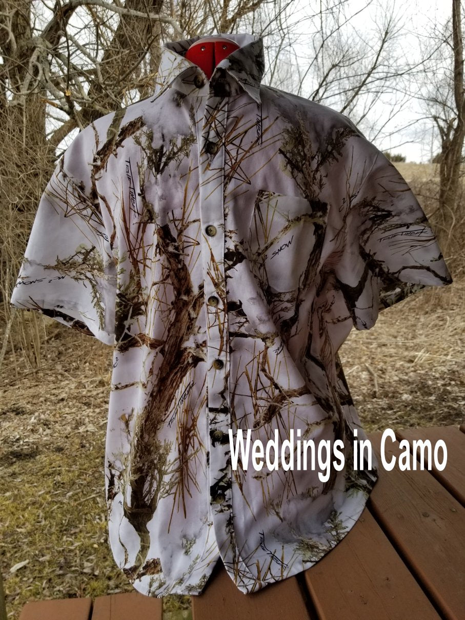CAMO SHORT sleeved Men's cotton shirt