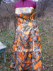 CAMO+PLUS Size long formal dress with banded top+CORSET back