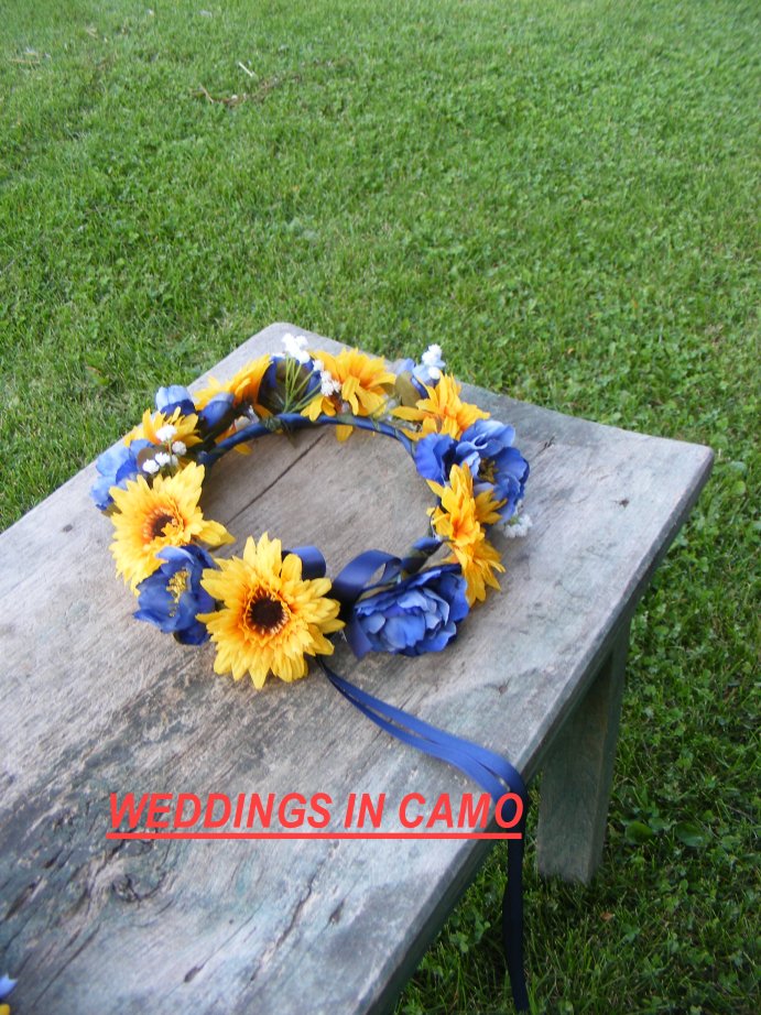 sunflower wreath for flower girl