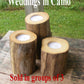 rustic wedding 3 tall wooden candles