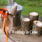 rustic wedding 3 tall wooden candles