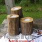 rustic wedding 3 tall wooden candles