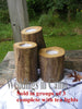 Wooden candles+RUSTIC wedding candles with tea lights COUNTRY RUSTIC