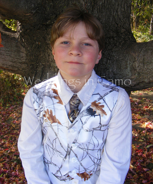 Boy's Snowfall camo vest