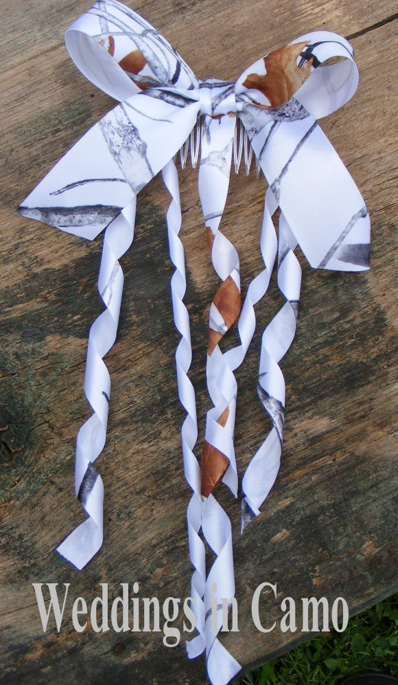 camo ribbon hairpiece for girls