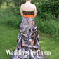 Mossy oak wedding dress with pickups and Orange accents
