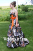 CAMO wedding dress with PICKUPS, ZIPPER option
