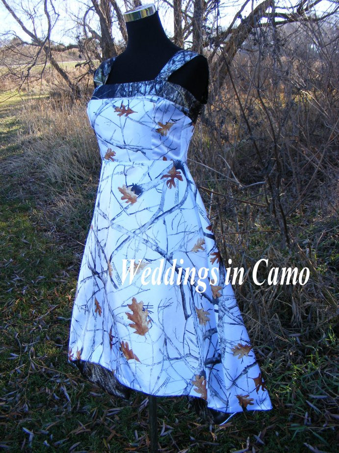 camo dress with high low hemline