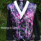 Muddy Girl camo two-tone vests with colored trim