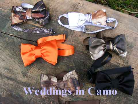 CAMO BOWTIES+Camo bow ties+ Mens camo ties+boys camo ties