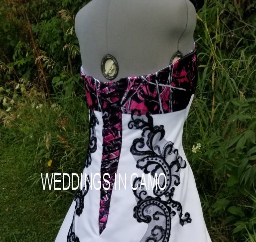 camo corset ties for your wedding dress