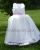 Flower girl dress, COUNTRY WEDDING with SASH and Florals