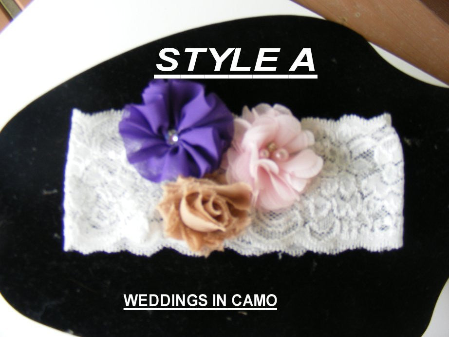 GARTERS Wedding Garters LACE GARTER for your Country Wedding