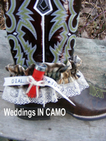SHOTGUN shell Wedding garter with CAMO