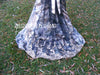 BARN Wedding+CAMO dress trumpet style+PLUS size+ZIPPER back+ Flare bottom and train