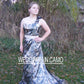 Gold camo wedding dress fit n flare