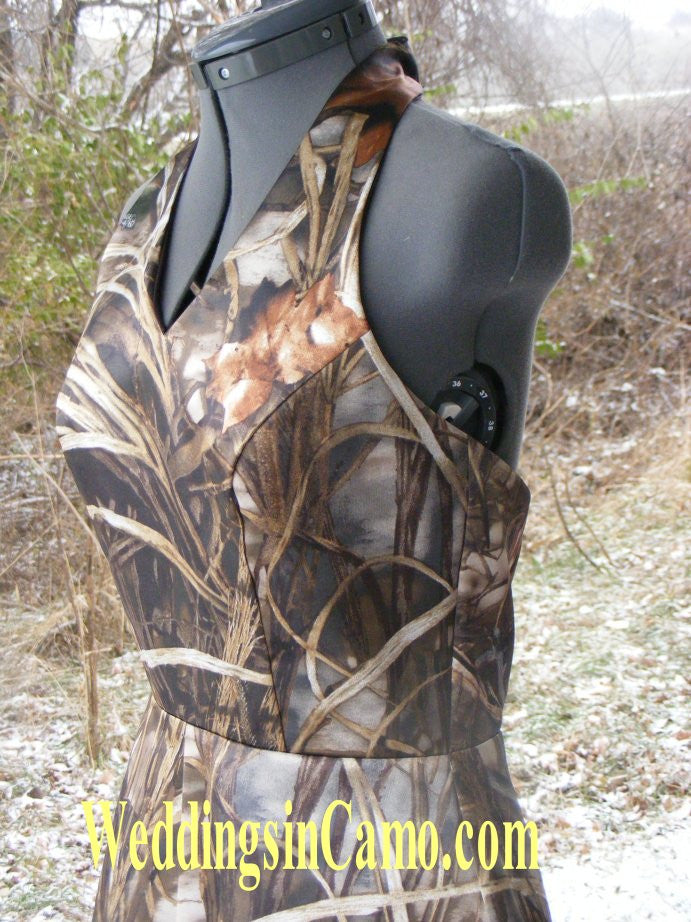 camo halter dress