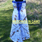 camo dress with high low hemline 