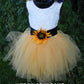 sunflower flower girl dress lace and tulle