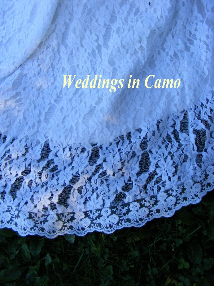 lace wedding dress fit n flare sleeveless