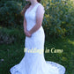 lace wedding dress fit n flare sleeveless
