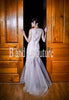 Country Wedding dress, Sheer lace, slim wedding dress