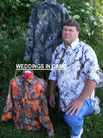 CAMO SHIRT Mens LONG SLEEVE Cotton CAMO Shirt+Country Wedding