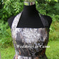camo bridesmaid dress with high low hemline