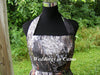 camo bridesmaid dress with high low hemline