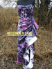 CAMO PROM Dress+ruffles and left leg split+ZIPPER back+sizes 2 to 14
