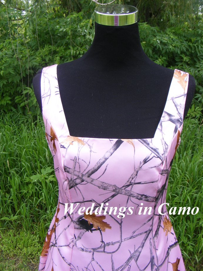 SHORT CAMO Bridesmaid+ Sleeveless with square-neck SIZES 2 to 16