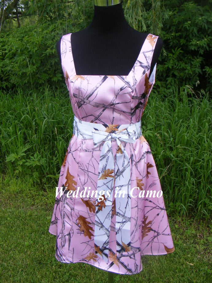 SHORT CAMO Bridesmaid+ Sleeveless with square-neck SIZES 2 to 16 – Weddings in Camo