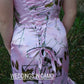 camo wedding dress trumpet style, edged with lace