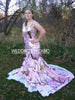 PINK CAMO WEDDING Dress+ fitted style+CORSET back+ Flare bottom and train sizes 16 to 24