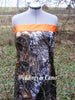 CAMO+SHORT formal dress with banded top+CORSET back