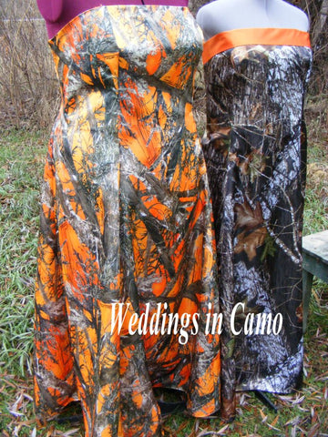 CAMO+PLUS Size long formal dress with banded top+CORSET back