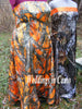 CAMO+LONG formal dress with banded top+CORSET back