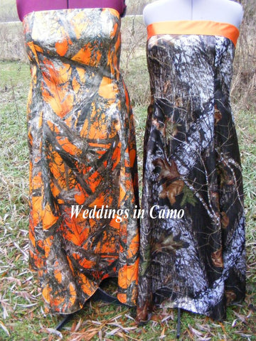 CAMO+LONG formal dress with banded top+CORSET back