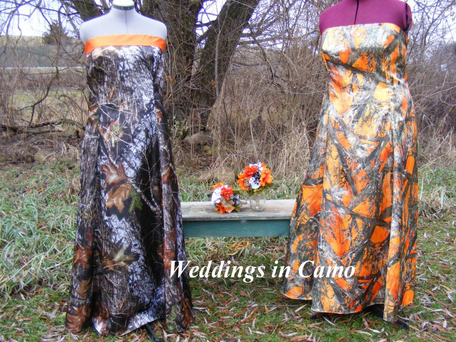 CAMO Bridesmaid dress Strapless SIZES 16 to 28