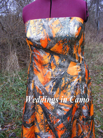 Orange camouflage wedding dresses discount