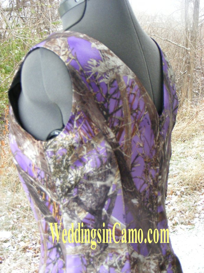 SHORT CAMO Bridesmaid Sleeveless with V-neck SIZES 2 to 16 Weddings in Camo SHORT CAMO Bridesmaid Sleeveless with V-neck SIZES 2 to 16 Weddings in Camo