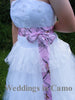 Girl's CAMO RIBBON sash add to WEDDING dress