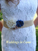 SASH+burlap and lace wedding+denim+cream+burlap+COUNTRY wedding