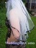 CAMO VEIL+RIBBON Edged+Scalloped edge CAMO wedding Mossy Oak available