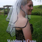 wedding veil edged in camo ribbon